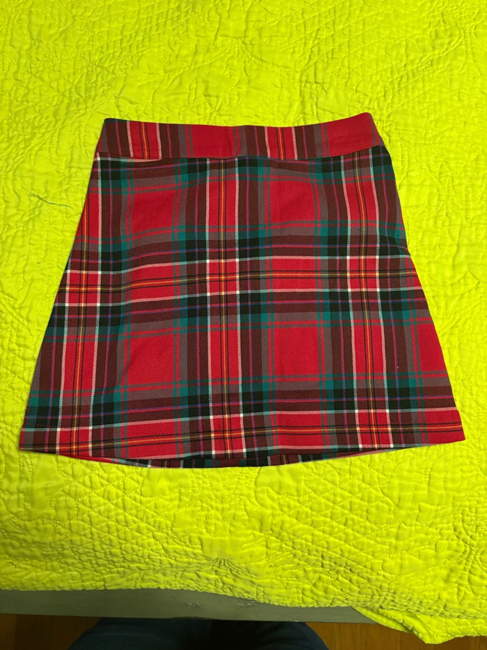 Copper Key Red Tartan Mini Skirt